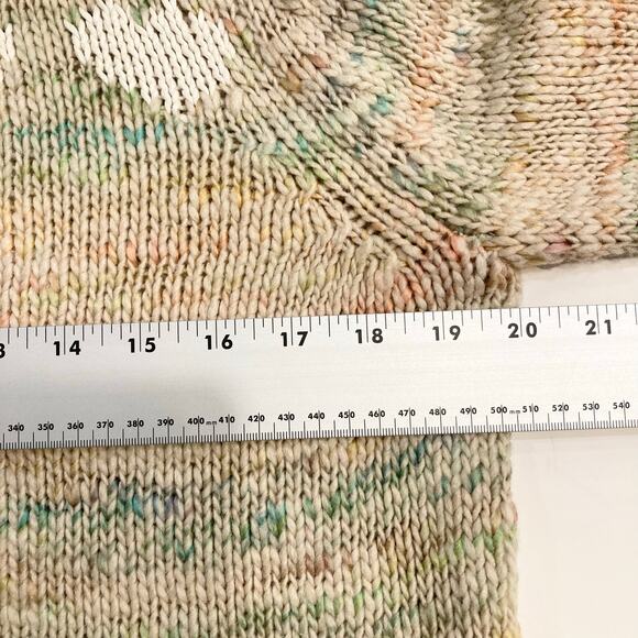 Nwot LOVESHACKFANCY Cardigan M Pink White-Hearts Gold-Snap-Up Wool Cotton Pocket - Picture 14 of 16